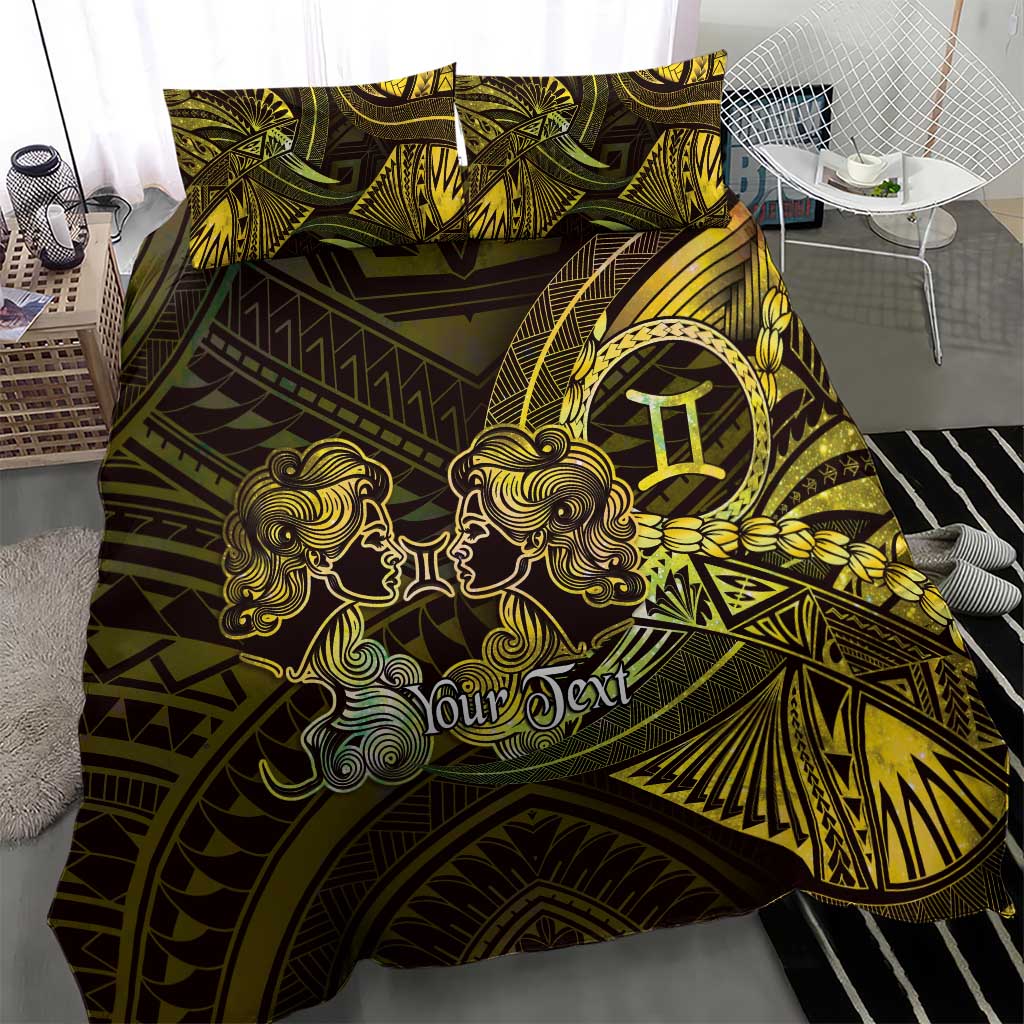 Personalised Polynesia Zodiac Gemini Bedding Set Galaxy Polynesian Pattern Chest Tattoo Style LT14 - Polynesian Pride
