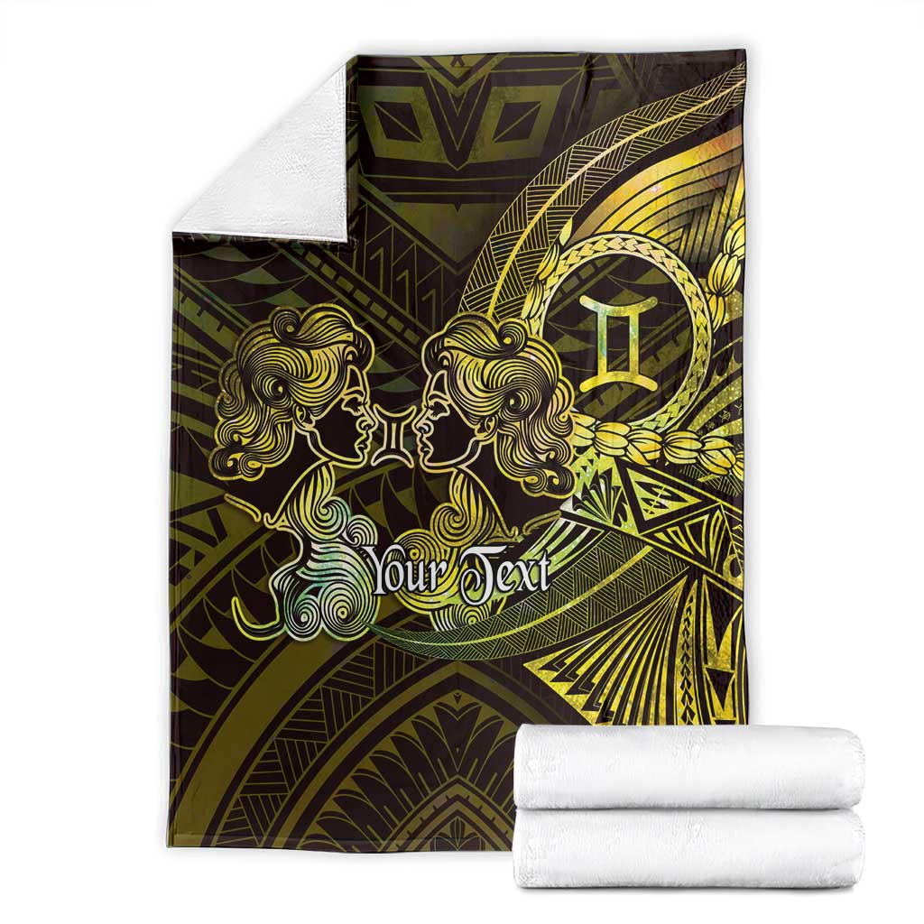Personalised Polynesia Zodiac Gemini Blanket Galaxy Polynesian Pattern Chest Tattoo Style LT14 - Polynesian Pride