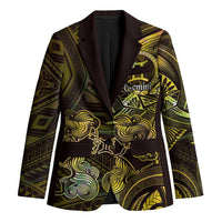 Personalised Polynesia Zodiac Gemini Blazer Galaxy Polynesian Pattern Chest Tattoo Style LT14 Unisex Yellow - Polynesian Pride