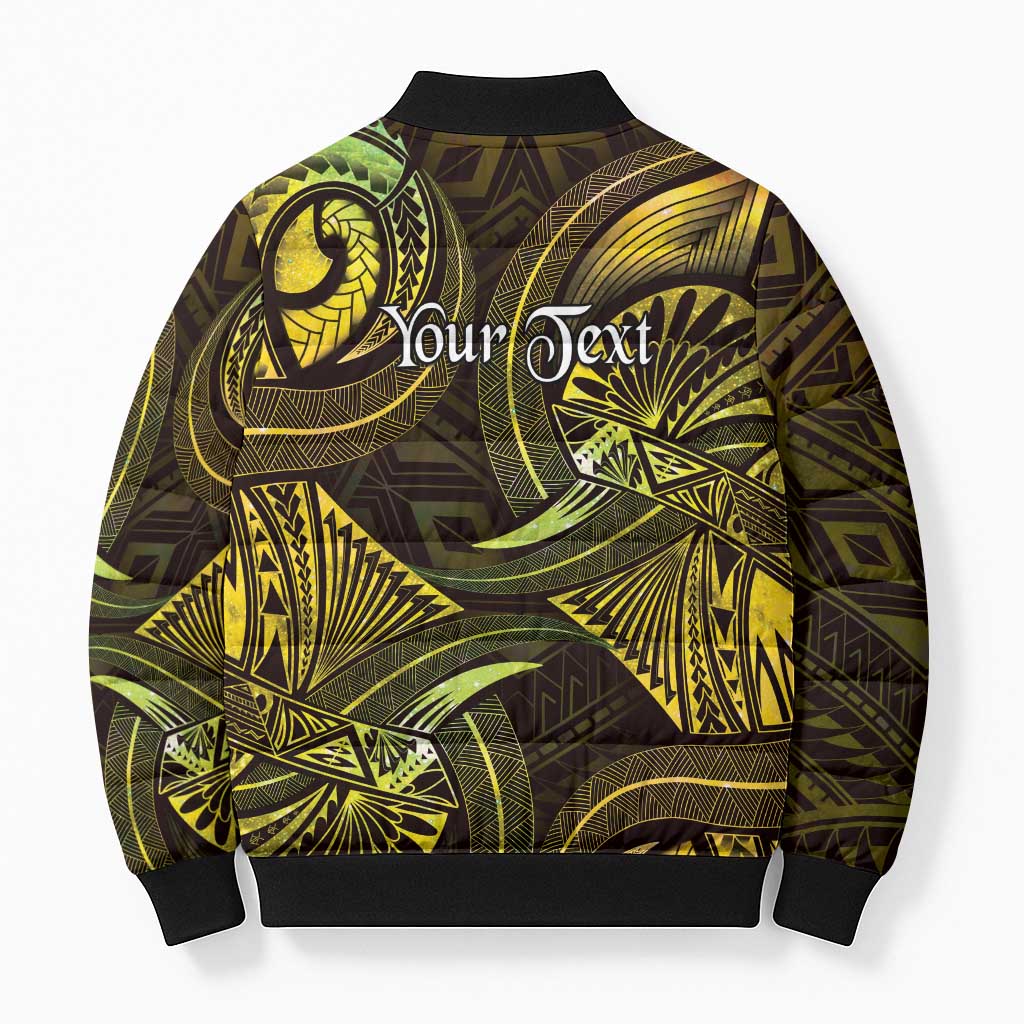 Personalised Polynesia Zodiac Gemini Bomber Puffer Jacket Galaxy Polynesian Pattern Chest Tattoo Style LT14 - Polynesian Pride