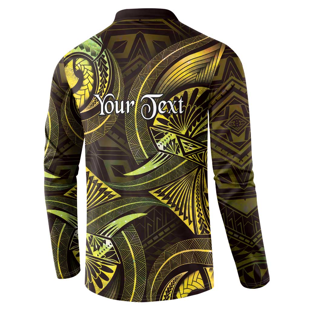 Personalised Polynesia Zodiac Gemini Button Sweatshirt Galaxy Polynesian Pattern Chest Tattoo Style LT14 - Polynesian Pride