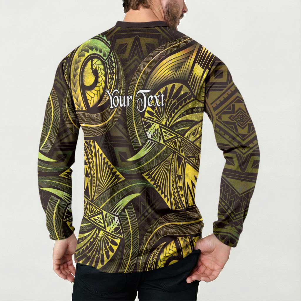 Personalised Polynesia Zodiac Gemini Button Sweatshirt Galaxy Polynesian Pattern Chest Tattoo Style LT14 - Polynesian Pride