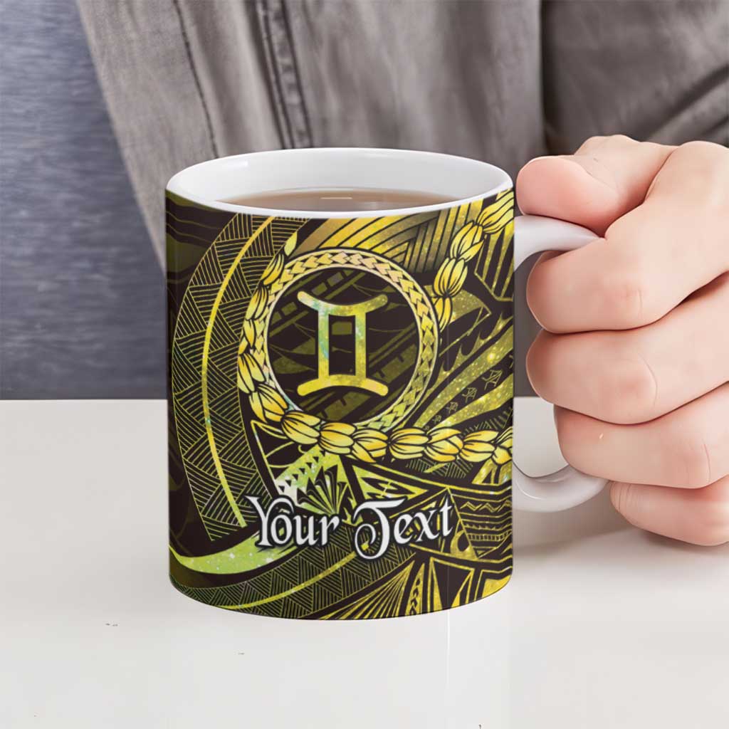 Personalised Polynesia Zodiac Gemini Ceramic Mug Galaxy Polynesian Pattern Chest Tattoo Style LT14 - Polynesian Pride