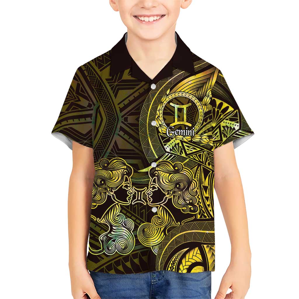 Personalised Polynesia Zodiac Gemini Hawaiian Shirt Galaxy Polynesian Pattern Chest Tattoo Style LT14 - Polynesian Pride