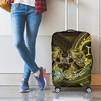 Personalised Polynesia Zodiac Gemini Luggage Cover Galaxy Polynesian Pattern Chest Tattoo Style LT14 - Polynesian Pride