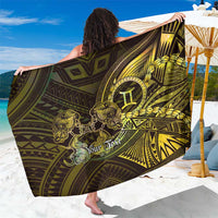 Personalised Polynesia Zodiac Gemini Sarong Galaxy Polynesian Pattern Chest Tattoo Style LT14 One Size 44 x 66 inches Yellow - Polynesian Pride