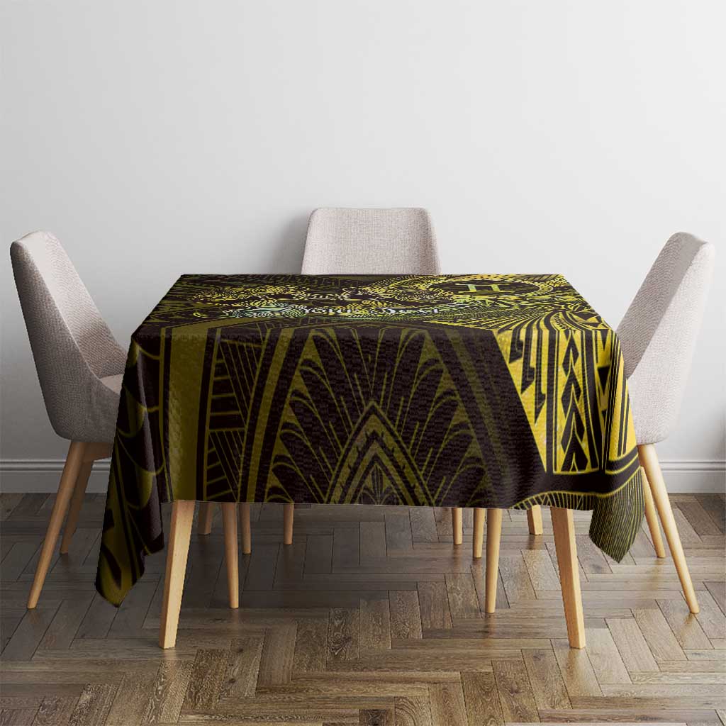 Personalised Polynesia Zodiac Gemini Tablecloth Galaxy Polynesian Pattern Chest Tattoo Style LT14 - Polynesian Pride