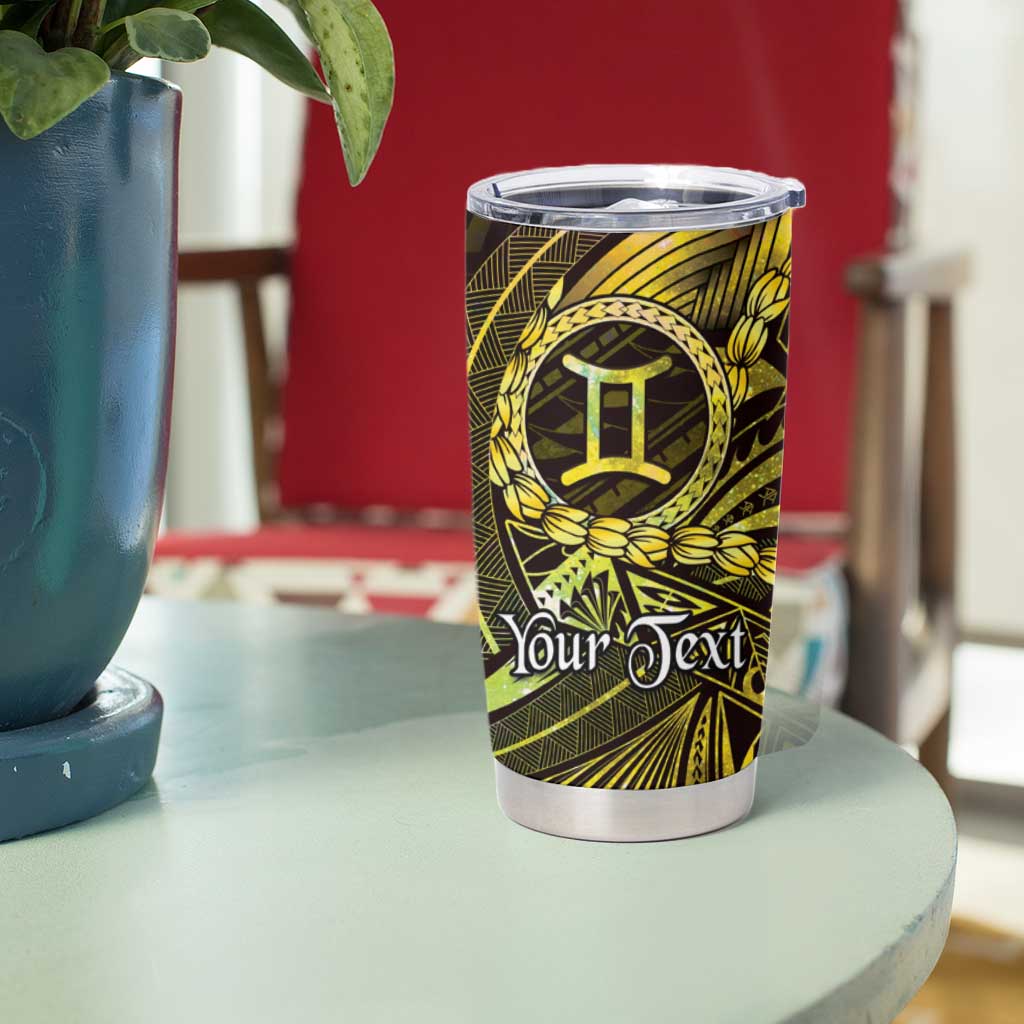 Personalised Polynesia Zodiac Gemini Tumbler Cup Galaxy Polynesian Pattern Chest Tattoo Style LT14 - Polynesian Pride