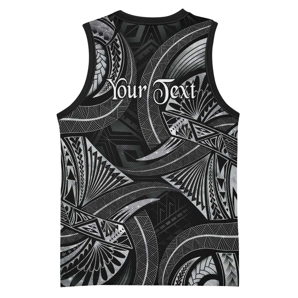 Personalised Polynesia Zodiac Cancer Basketball Jersey Galaxy Polynesian Pattern Chest Tattoo Style LT14 - Polynesian Pride