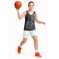 Personalised Polynesia Zodiac Cancer Basketball Jersey Galaxy Polynesian Pattern Chest Tattoo Style LT14 - Polynesian Pride