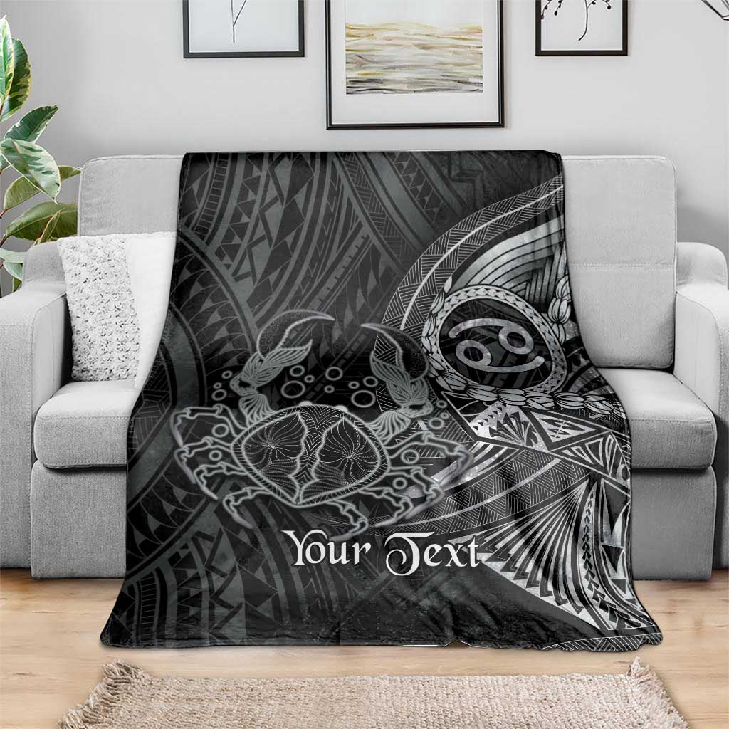 Personalised Polynesia Zodiac Cancer Blanket Galaxy Polynesian Pattern Chest Tattoo Style LT14 - Polynesian Pride