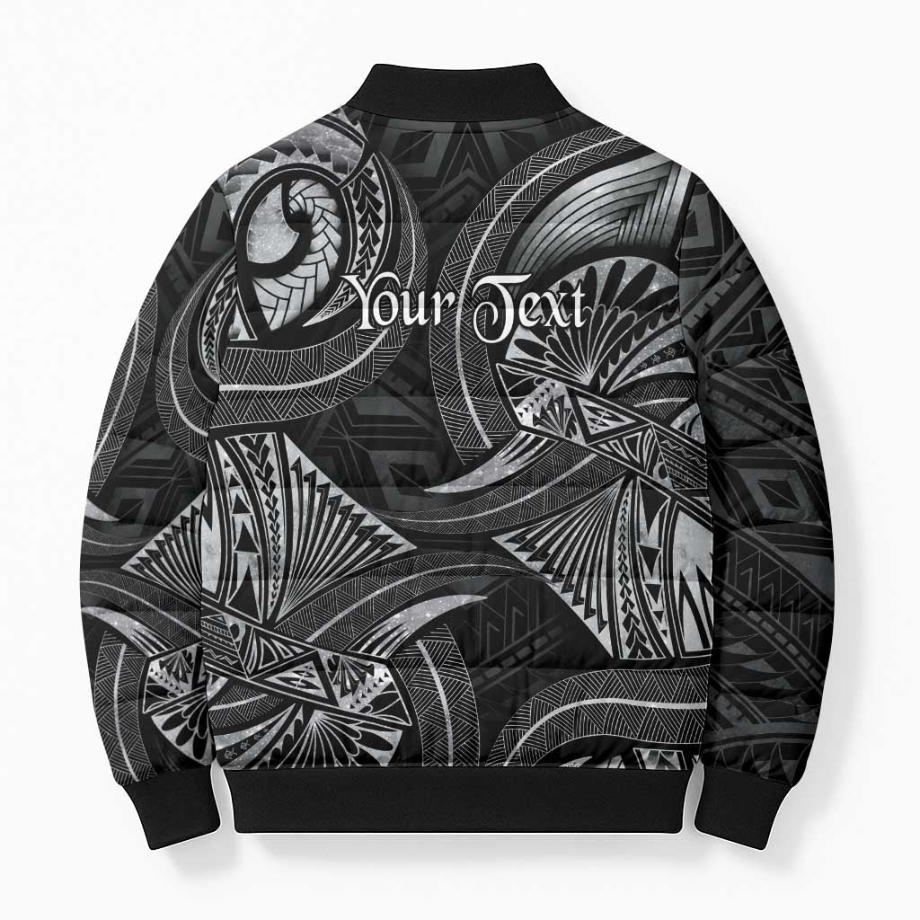 Personalised Polynesia Zodiac Cancer Bomber Puffer Jacket Galaxy Polynesian Pattern Chest Tattoo Style LT14 - Polynesian Pride