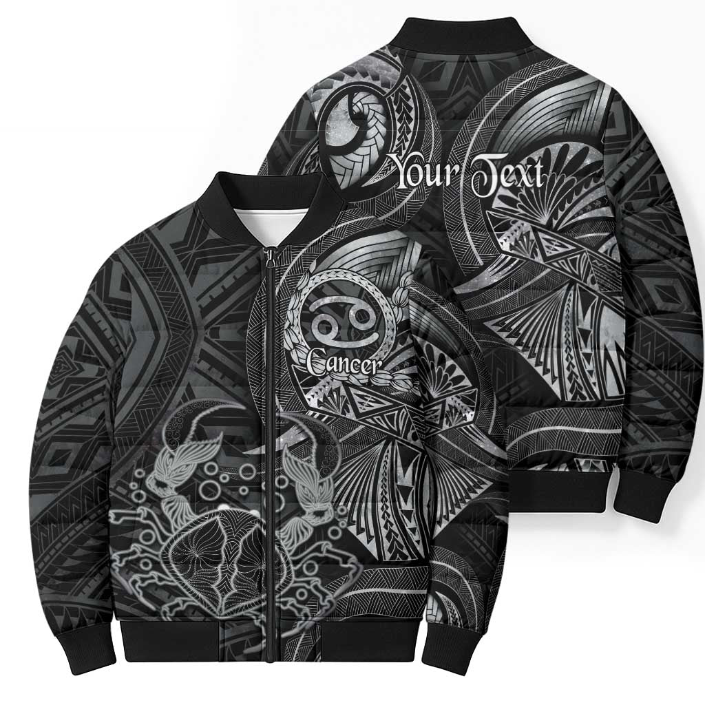Personalised Polynesia Zodiac Cancer Bomber Puffer Jacket Galaxy Polynesian Pattern Chest Tattoo Style LT14 - Polynesian Pride