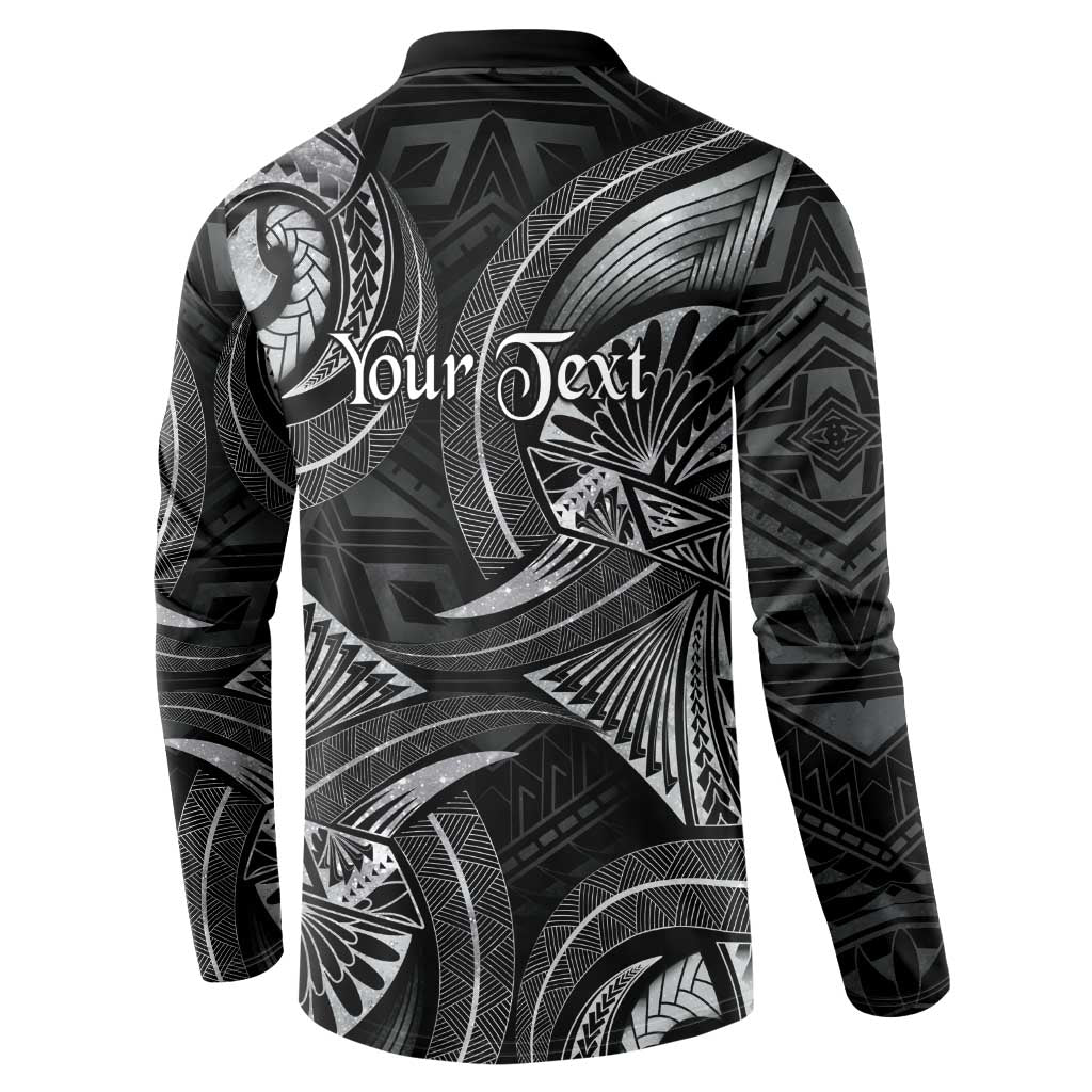 Personalised Polynesia Zodiac Cancer Button Sweatshirt Galaxy Polynesian Pattern Chest Tattoo Style LT14 - Polynesian Pride