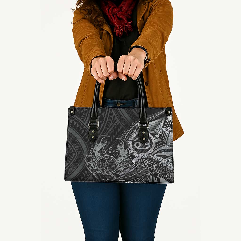 Personalised Polynesia Zodiac Cancer Leather Bag Galaxy Polynesian Pattern Chest Tattoo Style LT14 - Polynesian Pride