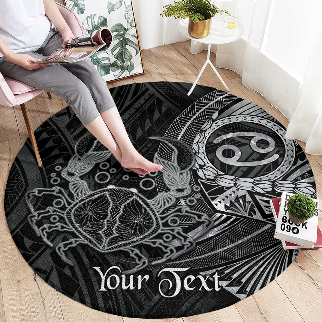 Personalised Polynesia Zodiac Cancer Round Carpet Galaxy Polynesian Pattern Chest Tattoo Style LT14 - Polynesian Pride