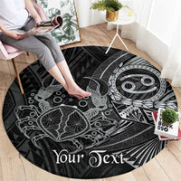 Personalised Polynesia Zodiac Cancer Round Carpet Galaxy Polynesian Pattern Chest Tattoo Style LT14 - Polynesian Pride