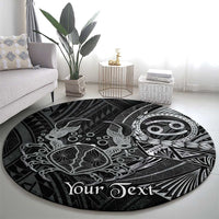 Personalised Polynesia Zodiac Cancer Round Carpet Galaxy Polynesian Pattern Chest Tattoo Style LT14 - Polynesian Pride