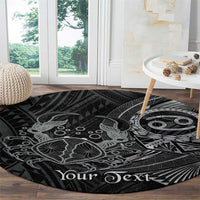 Personalised Polynesia Zodiac Cancer Round Carpet Galaxy Polynesian Pattern Chest Tattoo Style LT14 - Polynesian Pride