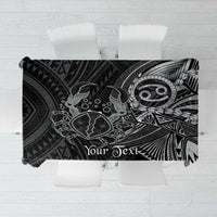 Personalised Polynesia Zodiac Cancer Tablecloth Galaxy Polynesian Pattern Chest Tattoo Style LT14 Black - Polynesian Pride