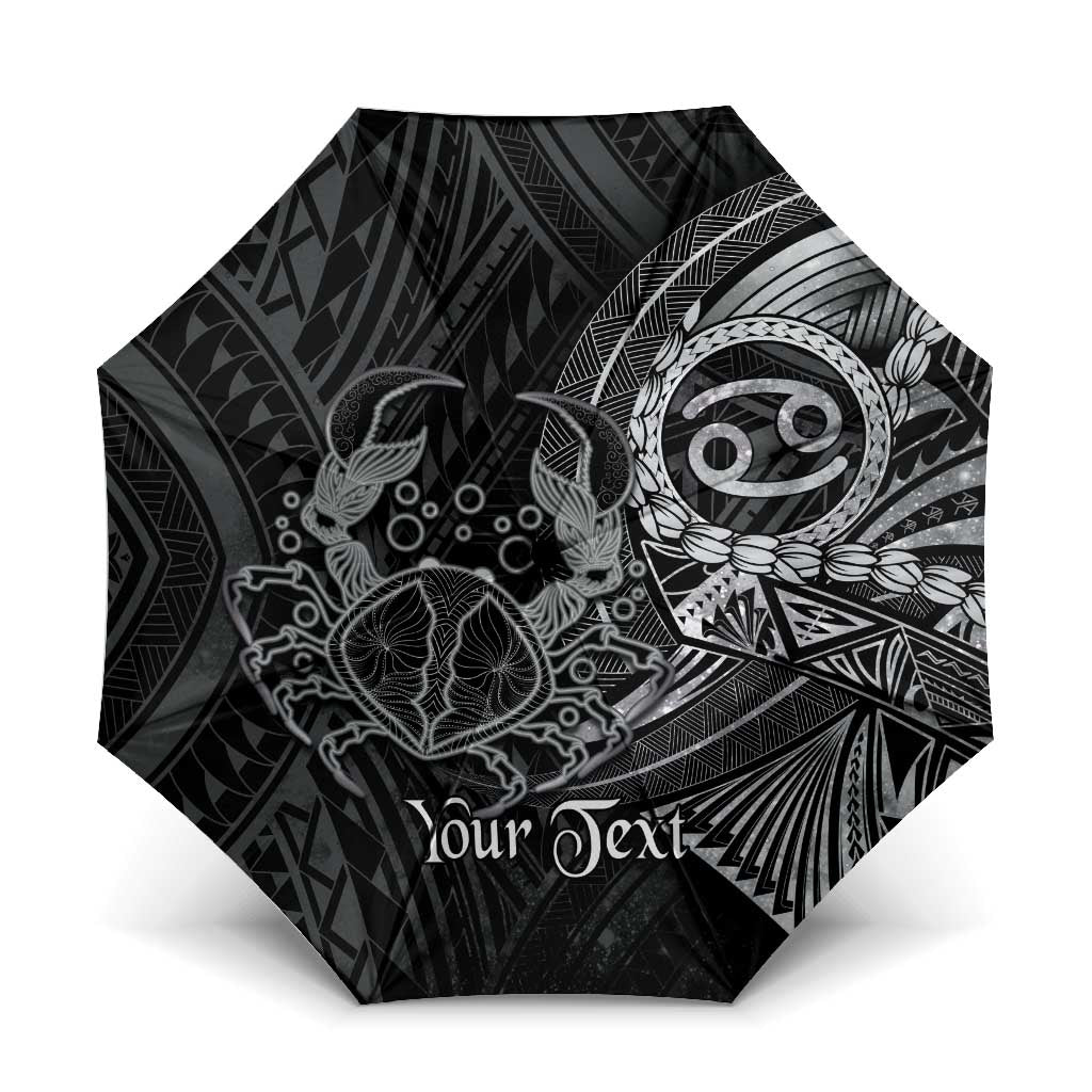 Personalised Polynesia Zodiac Cancer Umbrella Galaxy Polynesian Pattern Chest Tattoo Style LT14 One Size Folded 11.42 inch Opened Diameter 37.4 inch Black - Polynesian Pride
