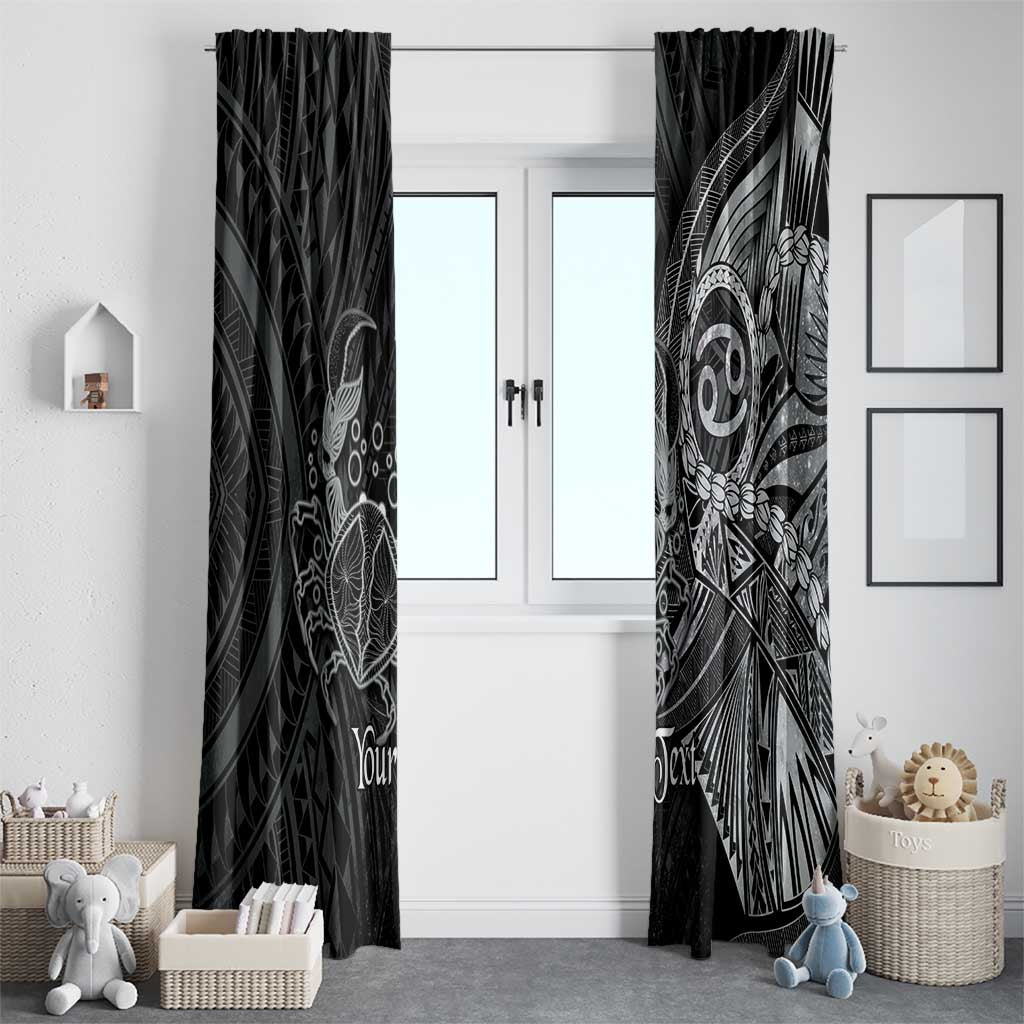 Personalised Polynesia Zodiac Cancer Window Curtain Galaxy Polynesian Pattern Chest Tattoo Style LT14 - Polynesian Pride