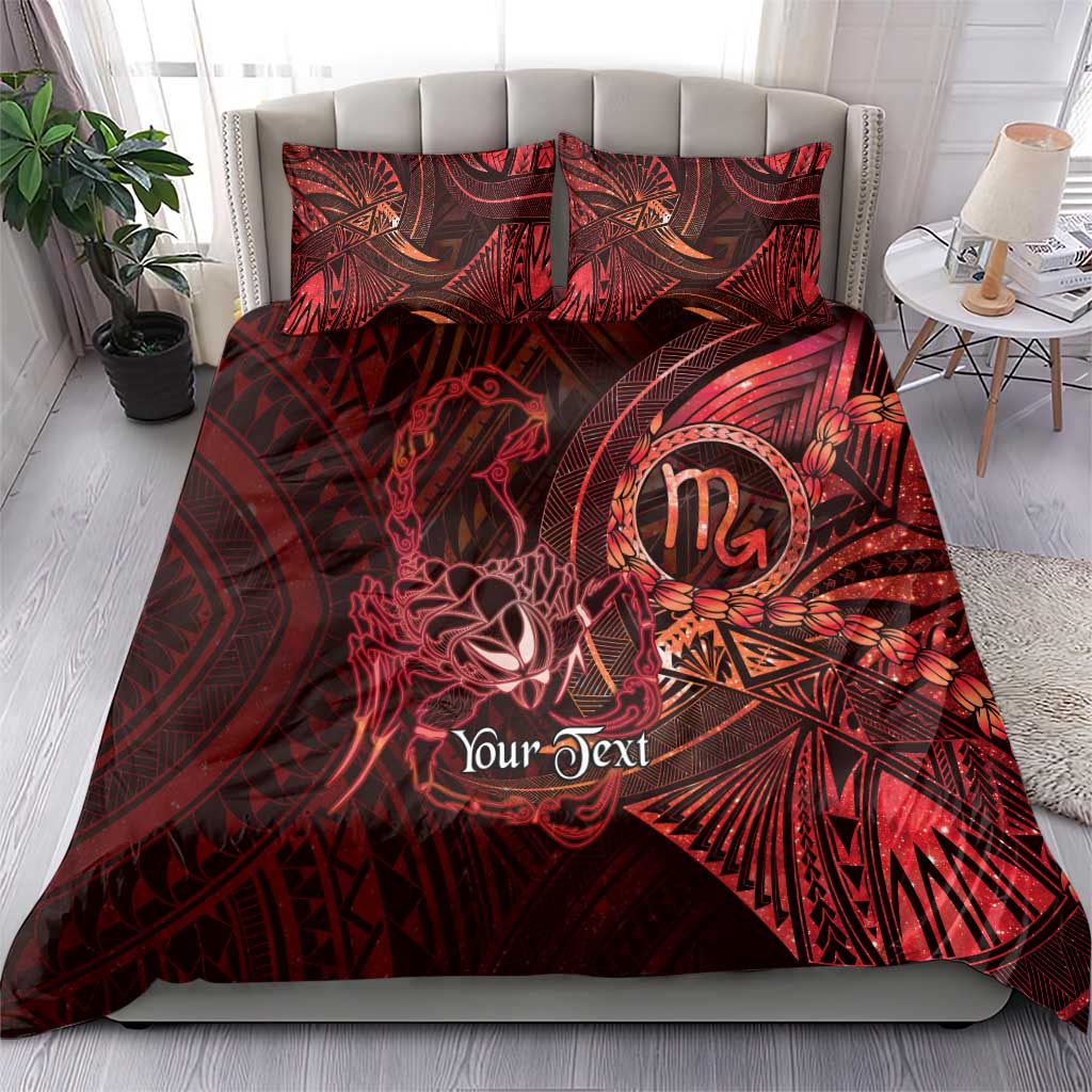 Personalised Polynesia Zodiac Scorpio Bedding Set Galaxy Polynesian Pattern Chest Tattoo Style LT14 - Polynesian Pride