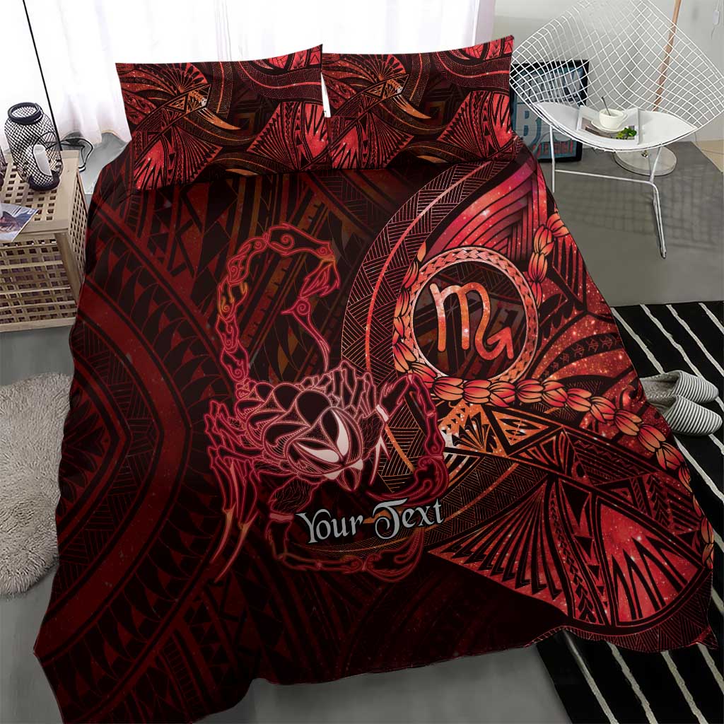 Personalised Polynesia Zodiac Scorpio Bedding Set Galaxy Polynesian Pattern Chest Tattoo Style LT14 - Polynesian Pride