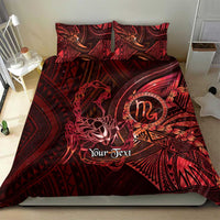 Personalised Polynesia Zodiac Scorpio Bedding Set Galaxy Polynesian Pattern Chest Tattoo Style LT14 - Polynesian Pride