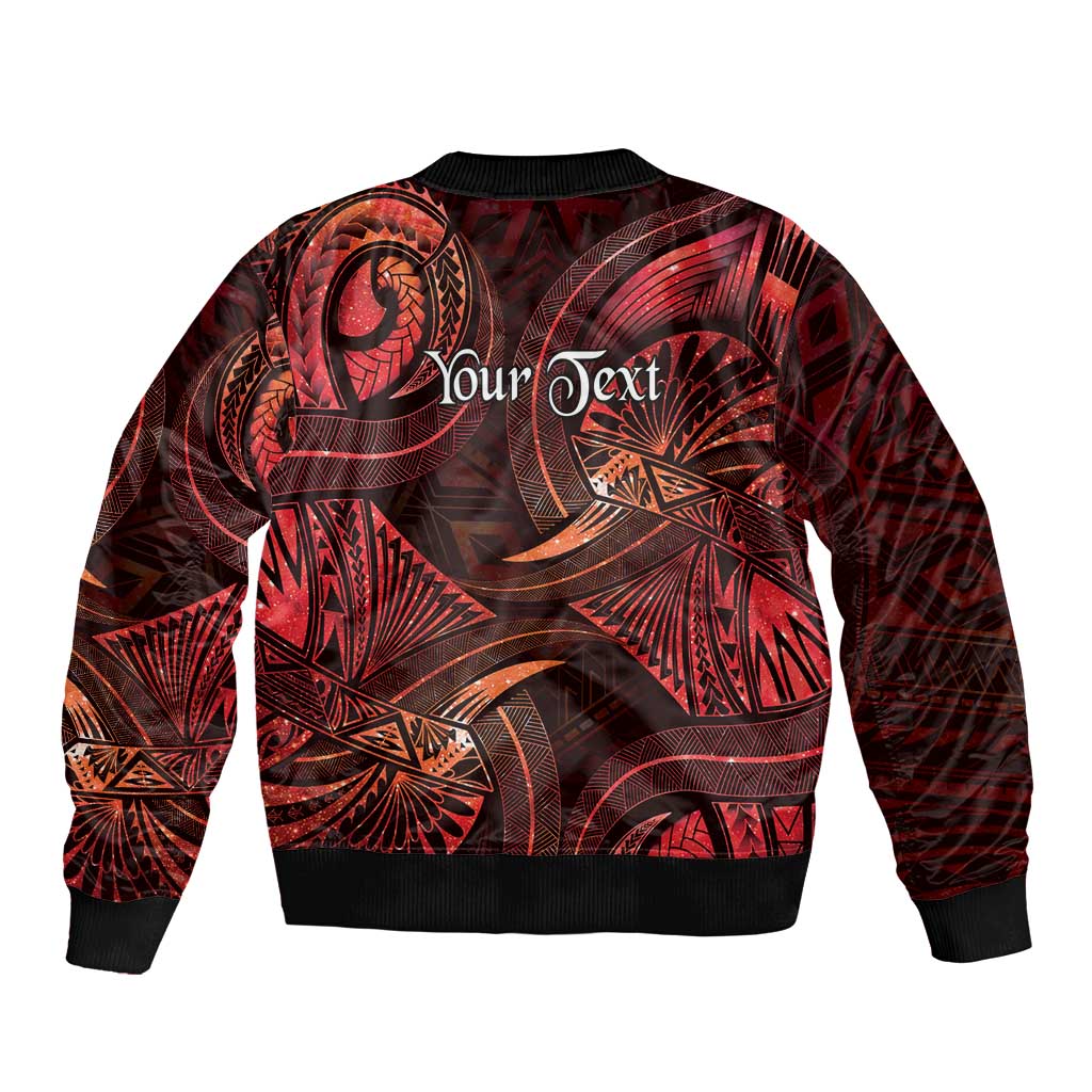 Personalised Polynesia Zodiac Scorpio Bomber Jacket Galaxy Polynesian Pattern Chest Tattoo Style LT14 - Polynesian Pride