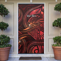 Personalised Polynesia Zodiac Scorpio Door Cover Galaxy Polynesian Pattern Chest Tattoo Style LT14 Red - Polynesian Pride