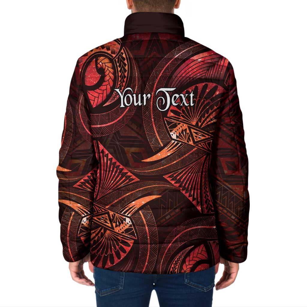 Personalised Polynesia Zodiac Scorpio Padded Jacket Galaxy Polynesian Pattern Chest Tattoo Style LT14 - Polynesian Pride