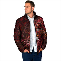 Personalised Polynesia Zodiac Scorpio Padded Jacket Galaxy Polynesian Pattern Chest Tattoo Style LT14 - Polynesian Pride