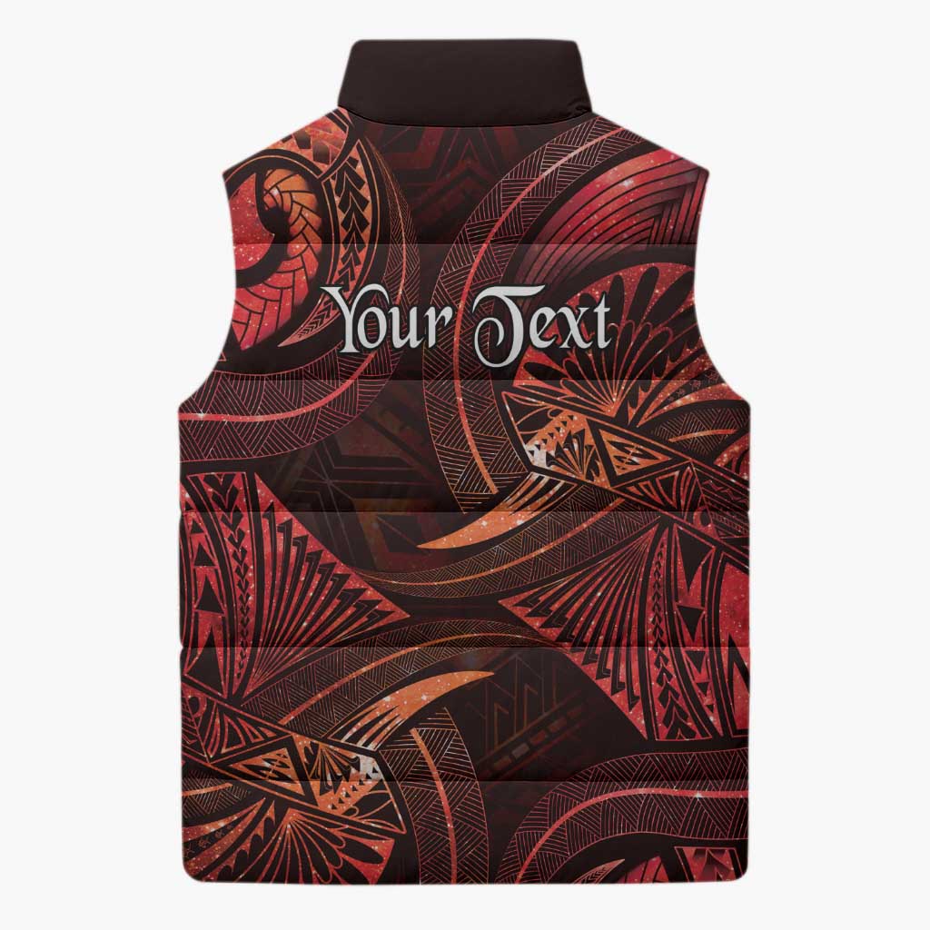 Personalised Polynesia Zodiac Scorpio Sleeveless Puffer Jacket Galaxy Polynesian Pattern Chest Tattoo Style LT14 - Polynesian Pride