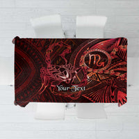Personalised Polynesia Zodiac Scorpio Tablecloth Galaxy Polynesian Pattern Chest Tattoo Style LT14 Red - Polynesian Pride