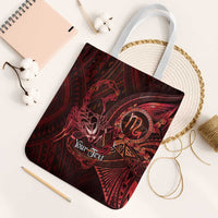 Personalised Polynesia Zodiac Scorpio Tote Bag Galaxy Polynesian Pattern Chest Tattoo Style LT14 White Strap One Size Red - Polynesian Pride