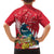 New Zealand Christmas In July Family Matching Off The Shoulder Long Sleeve Dress and Hawaiian Shirt Tui Bird With Kowhai Meri Kirihimete