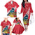 New Zealand Christmas In July Family Matching Off The Shoulder Long Sleeve Dress and Hawaiian Shirt Tui Bird With Kowhai Meri Kirihimete