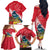 New Zealand Christmas In July Family Matching Off The Shoulder Long Sleeve Dress and Hawaiian Shirt Tui Bird With Kowhai Meri Kirihimete