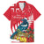 New Zealand Christmas In July Family Matching Puletasi and Hawaiian Shirt Tui Bird With Kowhai Meri Kirihimete