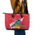 New Zealand Christmas In July Leather Tote Bag Tui Bird With Kowhai Meri Kirihimete