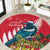 New Zealand Christmas In July Round Carpet Tui Bird With Kowhai Meri Kirihimete