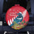 New Zealand Christmas In July Spare Tire Cover Tui Bird With Kowhai Meri Kirihimete