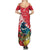 New Zealand Christmas In July Summer Maxi Dress Tui Bird With Kowhai Meri Kirihimete