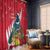 New Zealand Christmas In July Window Curtain Tui Bird With Kowhai Meri Kirihimete