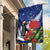 New Zealand Christmas In July Garden Flag Fiordland Penguin With Pohutukawa Flower