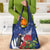 New Zealand Christmas In July Grocery Bag Fiordland Penguin With Pohutukawa Flower