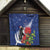 New Zealand Christmas In July Quilt Fiordland Penguin With Pohutukawa Flower