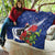 New Zealand Christmas In July Quilt Fiordland Penguin With Pohutukawa Flower