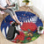 New Zealand Christmas In July Round Carpet Fiordland Penguin With Pohutukawa Flower